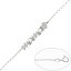 Pulsera personalizada de plata nombre y corazón Mama